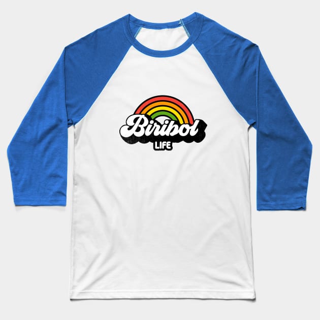 Groovy Rainbow Biribol Life Baseball T-Shirt by rojakdesigns